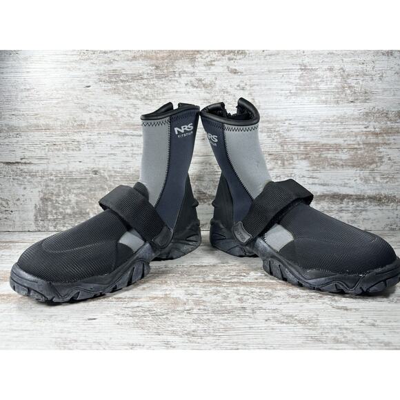 Men's NRS Titanium ATB Black/Gray Neoprene Wetshoe Boots Sz 9 - Picture 7 of 13